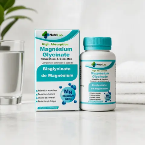 Magnésium Glycinate – High Absorption | Relaxation & Bien-être